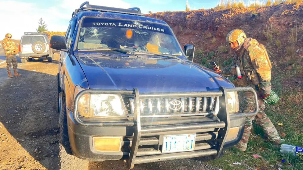 Veh&iacute;culo con el que fue atropellado el militar. MINISTERIO DE DEFENSA