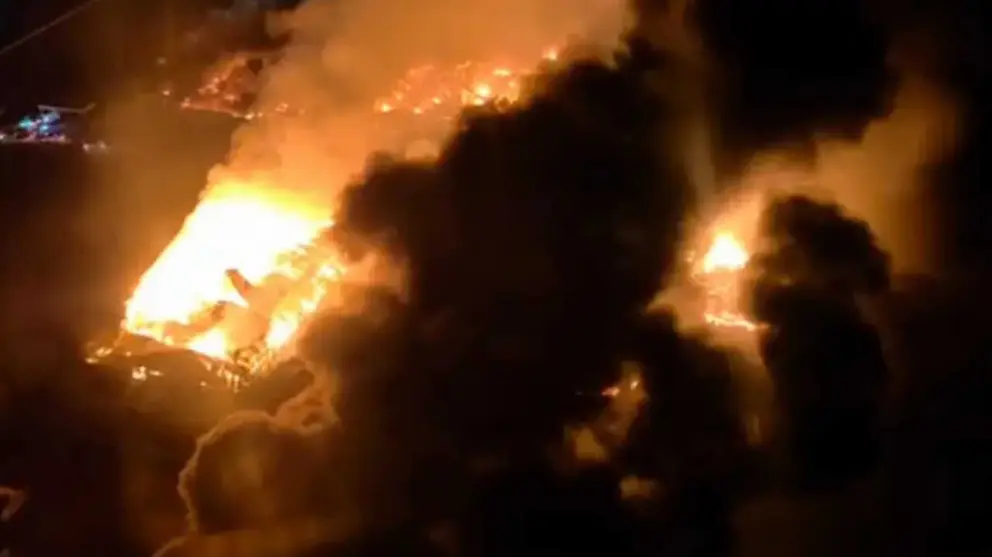 Incendio en Buenos Aires. CAPTURA DE PANTALLA