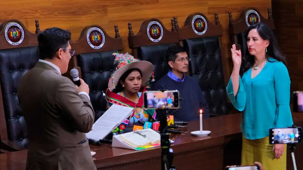 Posesi&oacute;n de Paola Prudencio, en su posesi&oacute;n. APG