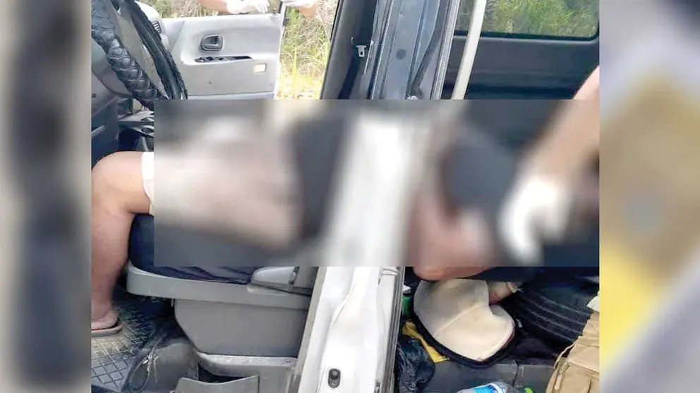 La v&iacute;ctima fue encontrada muerta en el asiento del conductor./CORTES&Iacute;A