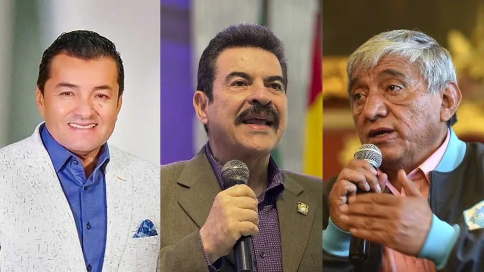 De derecha a izquierda: los alcaldes de La Paz; Iv&aacute;n Arias; Cochabamba, Manfred Reyes Villa; y, Santa Cruz, Jhonny Fern&aacute;ndez. COMPOSICI&Oacute;N OPINI&Oacute;N
