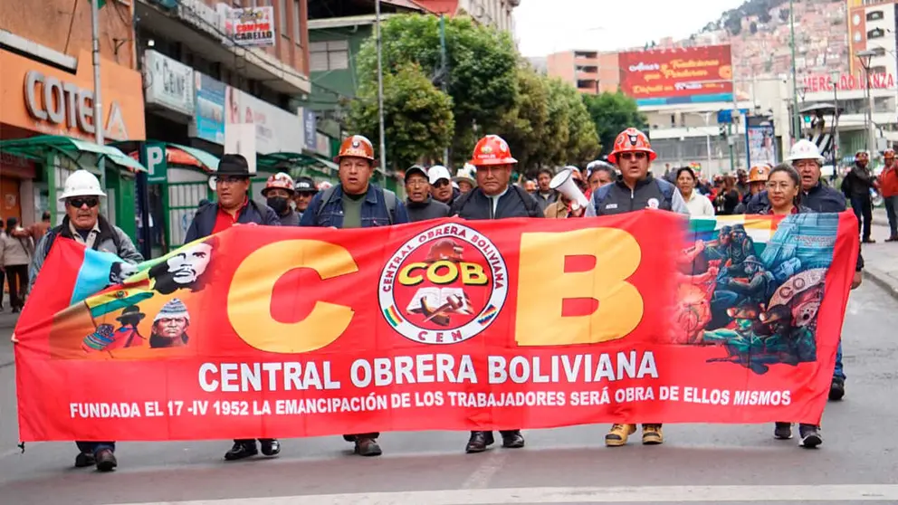 Cuarto d&iacute;a de movilizacion de la COB. APG