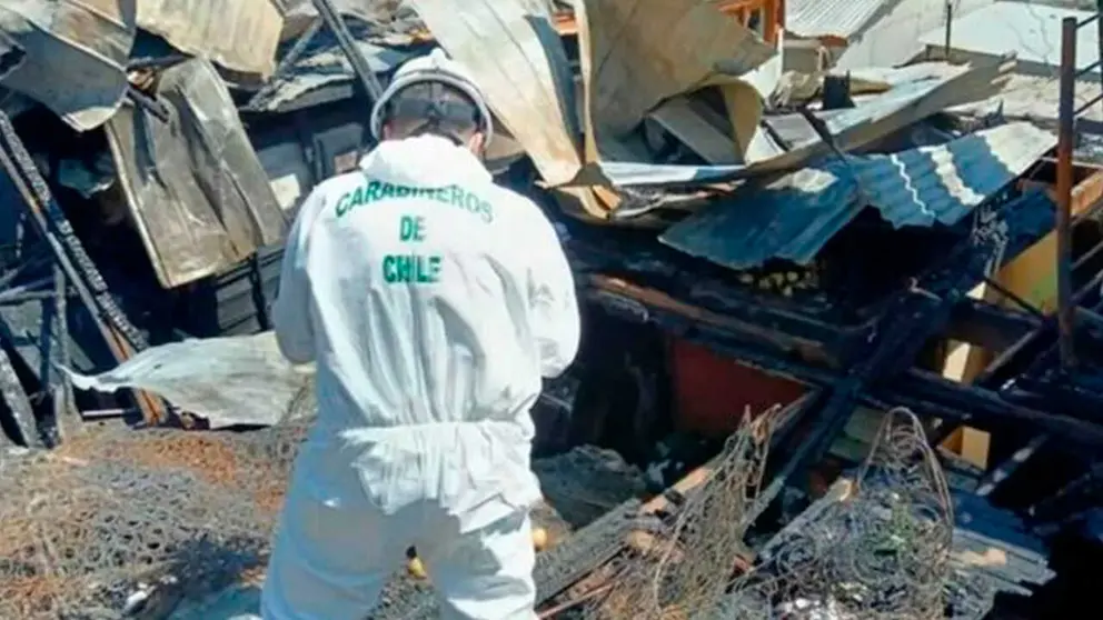 Incendio registrado en Chile donde fallecieron menores bolivianas. TOMADA DE BTV