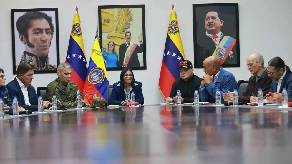 Delcy Rodr&iacute;guez jura como presidenta encargada de Venezuela. DELCY RODR&Iacute;GUEZ