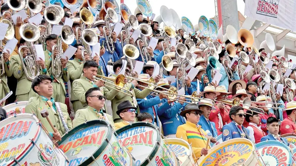 Una imagen del Festival de Bandas 2026, en Oruro. / APG