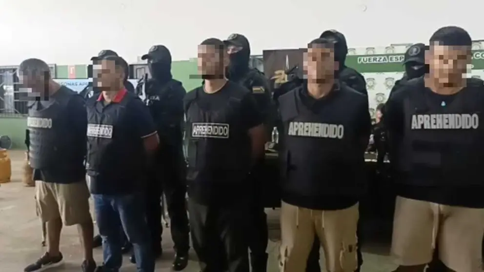 Algunos de los aprehendidos, se&ntilde;alados como miembros de la seguridad de Marset, presentados en los &uacute;ltimos d&iacute;as. COMANDO POLICIAL DE SANTA CRUZ