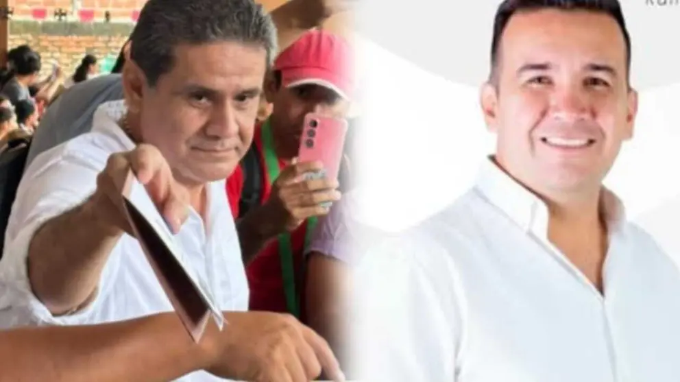 Mauricio Barba, candidato de la Alianza Patria Unidos, y Diego Su&aacute;rez, de Libre Pando. COMPOSICI&Oacute;N OPINI&Oacute;N
