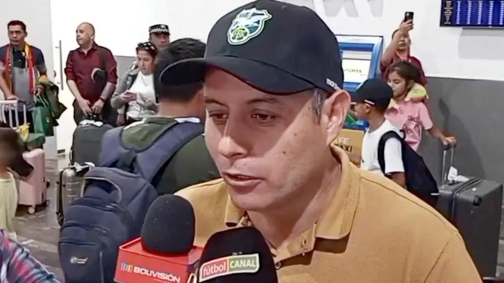 El vicepresidente Edmand Lara a su llegada a México./ ERBOL