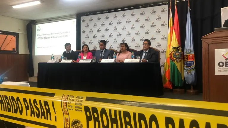 Vocales del Tribunal Electoral de Cochabamba. David Ovando