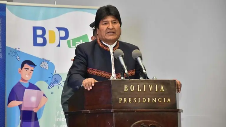 El presidente Evo Morales presenta el programa BDP Lab. ABI