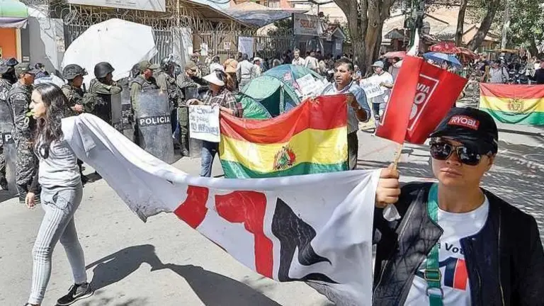 Imagen referencial de una marcha por el 21F en Cochabamba. Archivo