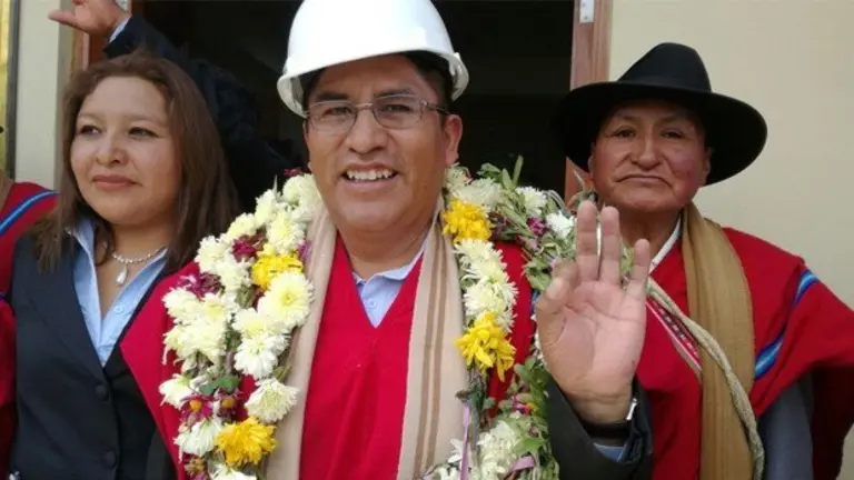 Felix Patzi, gobernador de La Paz