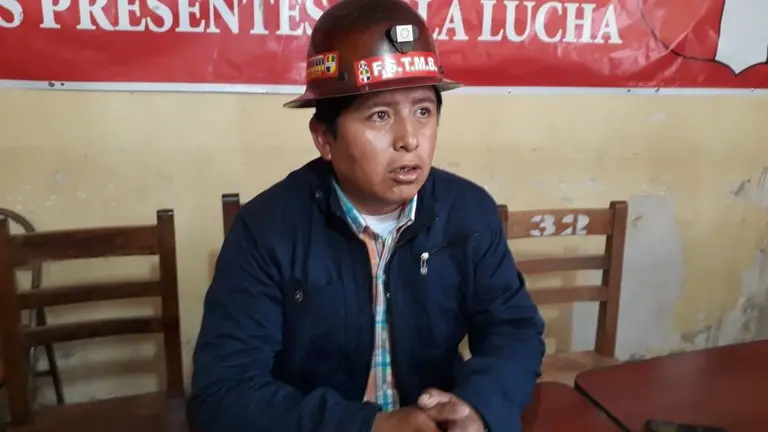 El secretario ejecutivo de la Central Obrera Boliviana (COB), Juan Carlos Huarachi. ARCHIVO