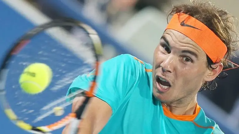 Rafa Nadal, en un partido pasado. EFE