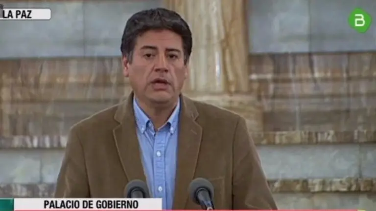 El ministro de la Presidencia, Jerjes Justiniano. CAPTURA DE PANTALLA