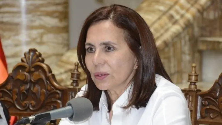 La excanciller Karen Longaric. ARCHIVO