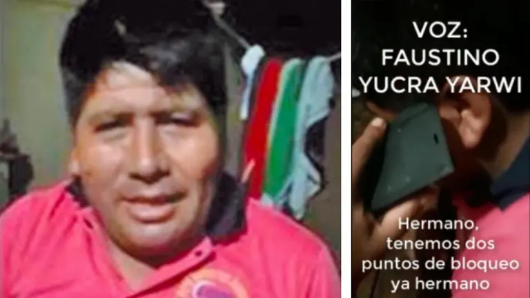 Faustino Yucra, dirigente sindicado por sedici&oacute;n y narcotr&aacute;fico. RRSS