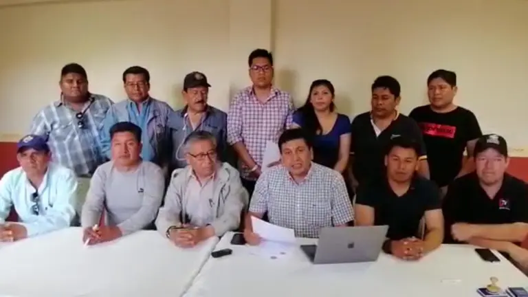 Representantes de siete federaciones de trabajadores de la prensa de Bolivia