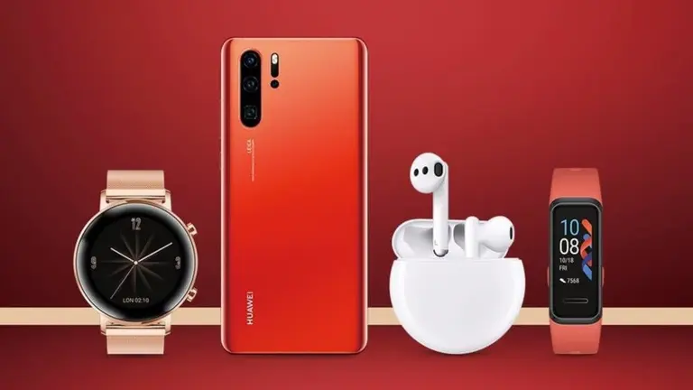 Imagen referencial de los productos de Huawei lanzados para la temporada navide&ntilde;a.