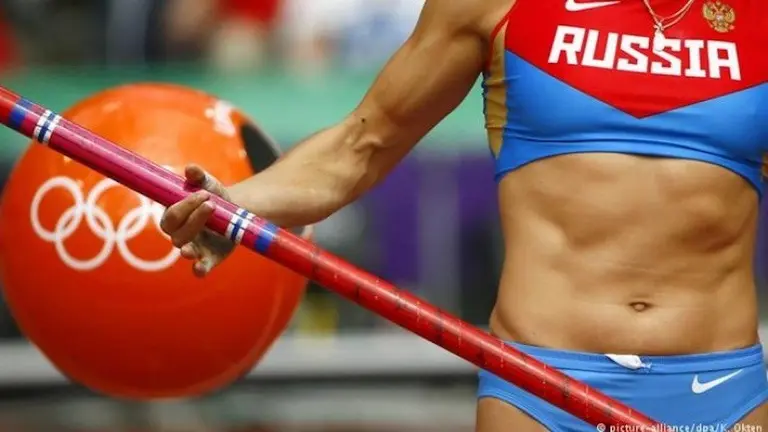 La figura de una atleta rusa en un torneo internacional. Archivo