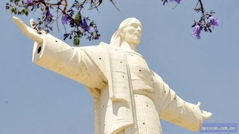 Imagen referencial del Cristo de la Concordia en Cochabamba. Archivo