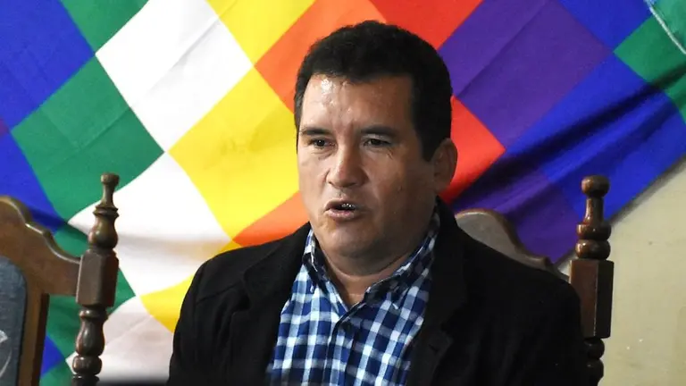 El ejecutivo de los campesinos de Cochabamba, Jhonny Pardo.	DICO SOL&Iacute;S