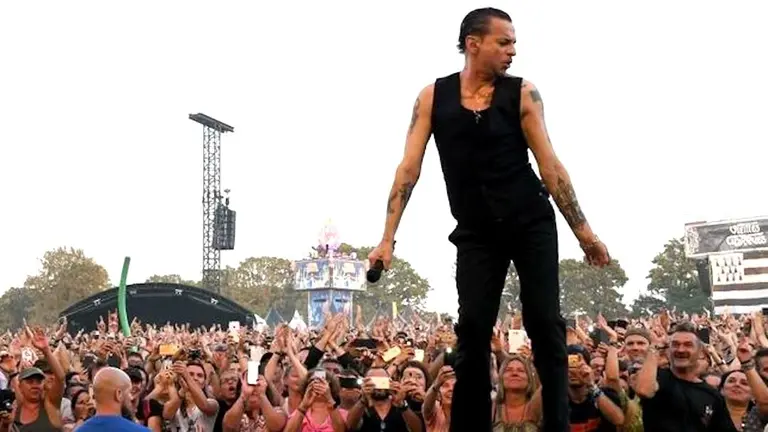 El vocalista de Depeche Mode, Dave Gahan en un concierto. EFE-ARCHIVO