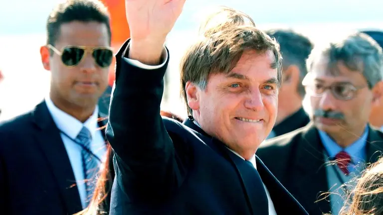 Jair Bolsonaro, antes de dirigirse a India. EFE