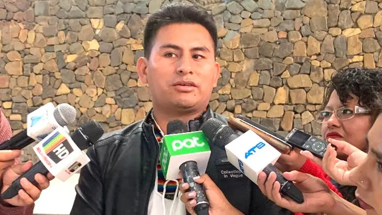 El dirigente nacional del MAS Gualberto Arispe estuvo en Cochabamba. BETTY CONDORI