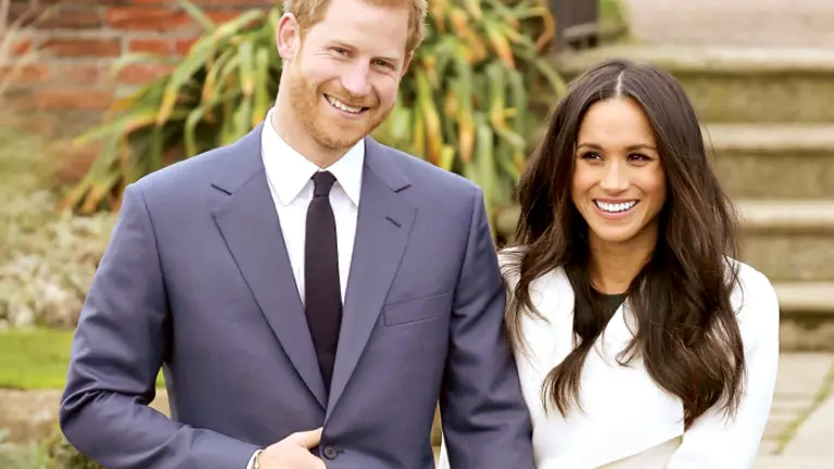 Harry y Megan Markle, durante una presentaci&oacute;n p&uacute;blica. THESUN.CO.UK