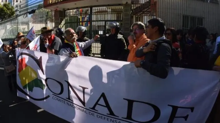 Protesta del Conade registrada en enero de 2020. Archivo