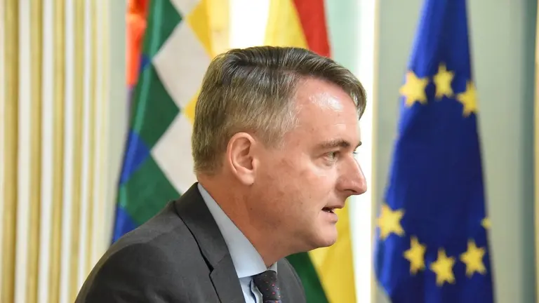 El embajador de la Uni&oacute;n Europea (UE) en Bolivia, Le&oacute;n de la Torre.