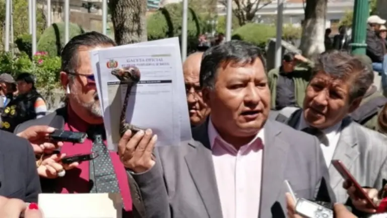 Luis Aruquipa, representante de cristianos. ARCHIVO