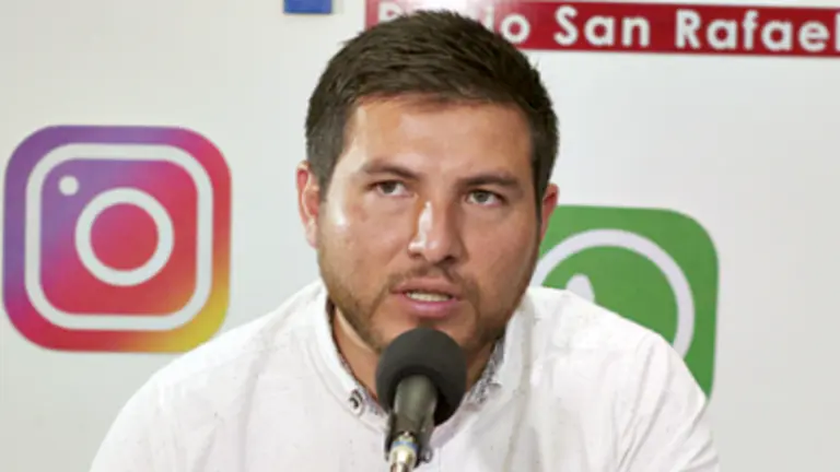 Enrique Mendieta, en Contacto OPINI&Oacute;N. ALEJANDRO ORELLANA