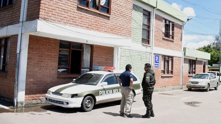 Una vista de predios de la FELCC en el departamento de Cochabamba.	    DICO SOL&Iacute;S