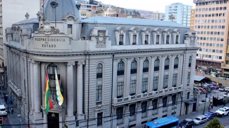 Vista a&eacute;rea  de la Vicepresidencia en la sede de Gobierno.