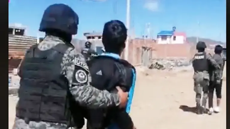 Captura de video del arrsto de hoy. ERBOL