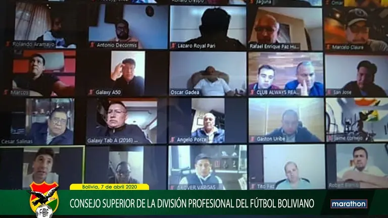 Imagen de la video conferencia del Consejo Superior.   FBF