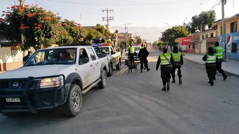 Im&aacute;genes del operativo policial en Quillacollo. Gentileza Alcald&iacute;a de Quillacollo
