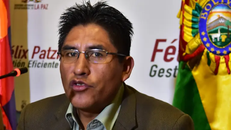 F&eacute;lix Patzi, exgobernador de La Paz. APG