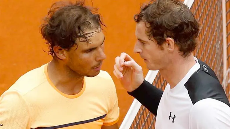 Los tenistas Rafael Nadal y Andy Murray. EFE