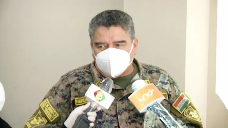 El comandante de la guarnici&oacute;n militar de Cochabamba, Alfredo Cu&eacute;llar. ARCHIVO