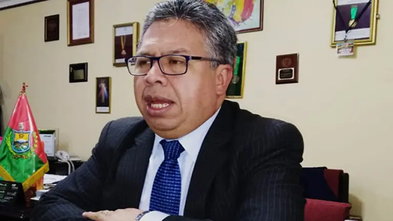 Luis Larrea, presidente del Colegio M&eacute;dico de Bolivia. ERBOL