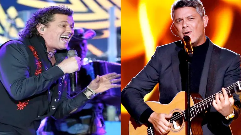 El colombiano Carlos Vives y el español Alejandro Sanz. EFE