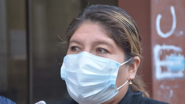 La gobernadora de Cochabamba, Esther Soria, en declaraciones a la prensa. GOBERNACIÓN.