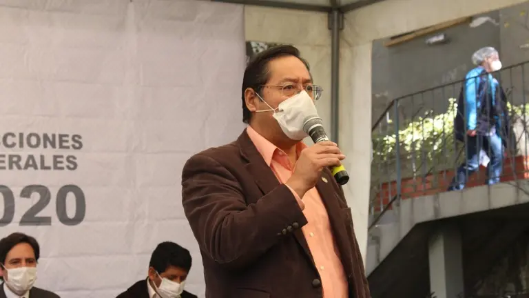 El candidato a la presidencia por el MAS, Luis Arce.