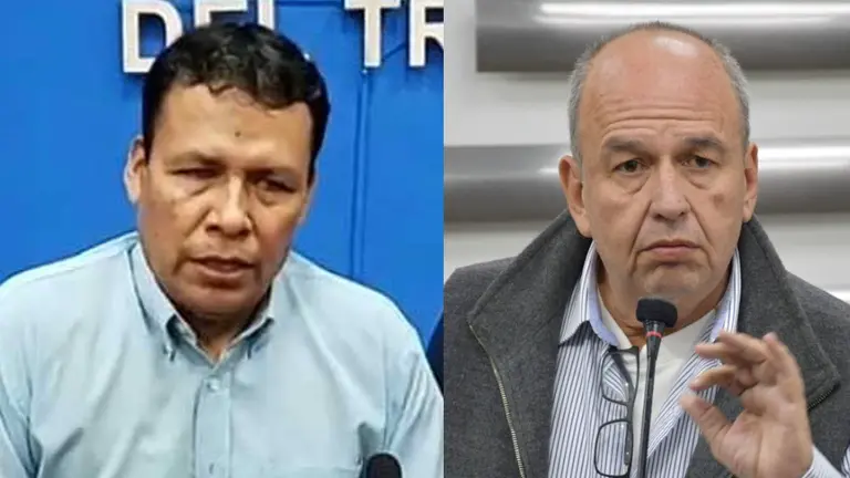 Asterio Romero, alcalde de Villa Tunari y el ministro de Gobierno, Arturo Murillo