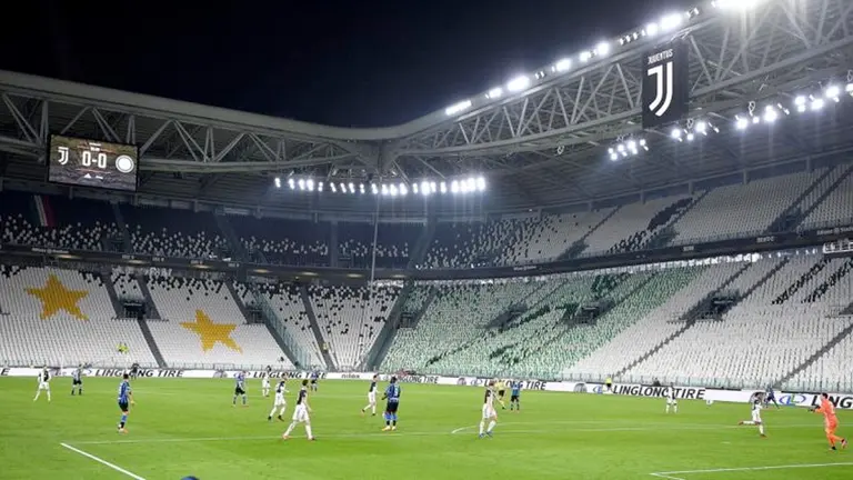 El Juventus-Inter de la Serie A se jugó en Turín a puerta cerrada por el coronavirus. EFE