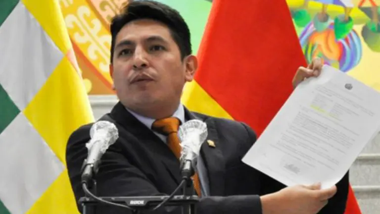 El viceministro de Coordinación y Gestión Gubernamental, Israel Alanoca. ABI 