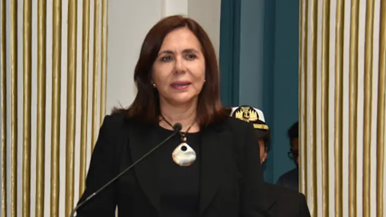 La exministra de Relaciones Exteriores, Karen Longaric. CANCILLERÍA